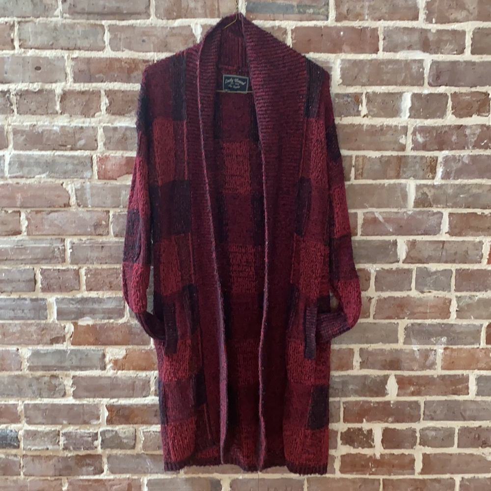 BLACK + RED BUFFALO CHECK DUSTER